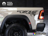 RAM TRX Bedside Decals - OEM Logo + T-Rex Raptor Eater Logo