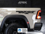 RAM TRX Bedside Decals - OEM Logo + US Flag