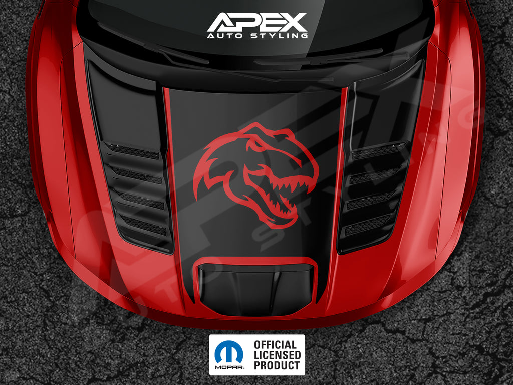 RAM TRX Hood Decals - T-Rex Head Logo Cutout