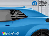 Challenger Quarter Window Decals - Demon Logo