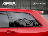 Grand Cherokee Quarter Window Decals - Mountain Scene (2011 - 2021)