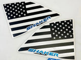 Challenger Quarter Window Decals - Shaker Logo