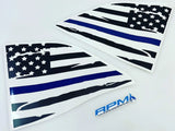 Challenger Quarter Window Decals - Police Fire Military Support Flags